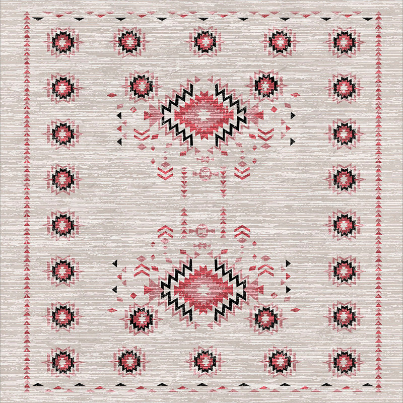 Luxurious Woven Area Rug, 5.9 x 9.2 ft, 100% Polyester, Antibacterial | Non-Slip PVC Felt Dot Underside, 0.3 in Pile Height | Machine Washable, 3D Digital Print, Perfect for Living Room & Bedroom Décor