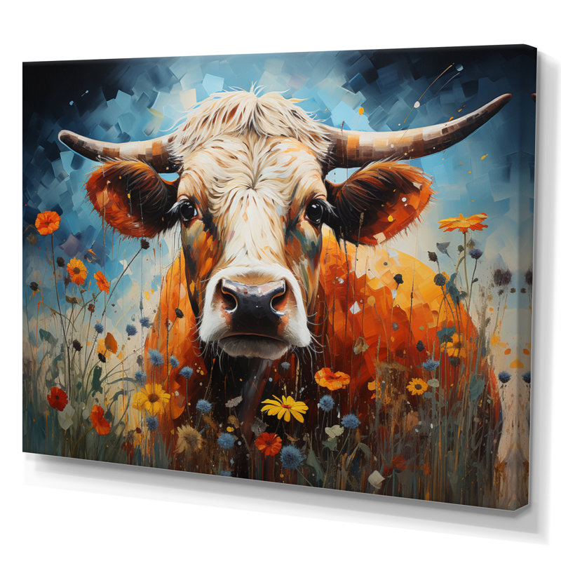 «Cow Natures Symphony I», reproduction d'art sur toile, H 16 po x l 32 po x P 1 po, Toile tendue