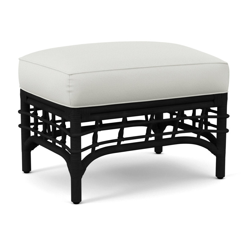 Bridgehampton Ottoman, Oslo Ivory; 0820-91, Celery