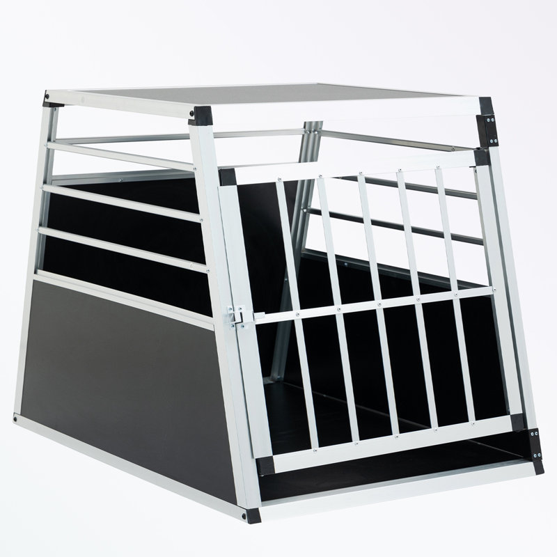 Dog Cage with Aluminium frame one lockable door, 27.17" H x 25.59" W x 35.83" D, No