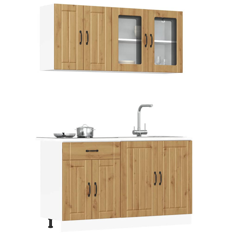 Lucca Kitchen Cabinet Set Lucca, Artisan Oak