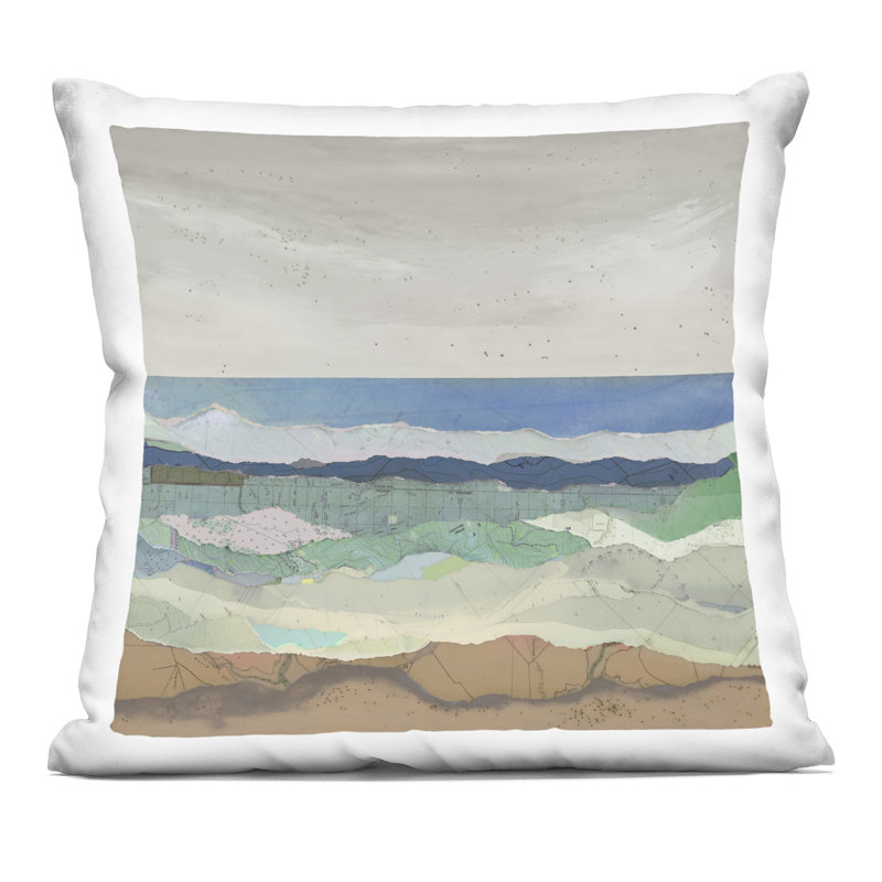 Coussin décoratif abstrait Abstract Wippling Waves, design par Lera