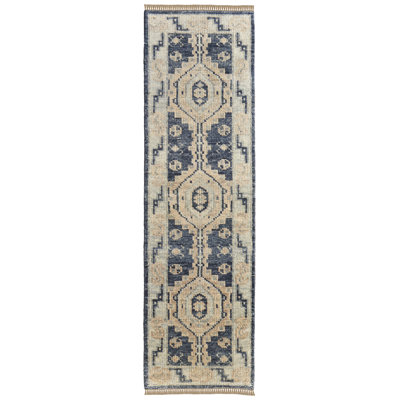 Nanayaw Hand Knotted Wool Geometric Area Rug