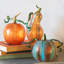 Pumpkins Figural Blue Glass Pumpkin