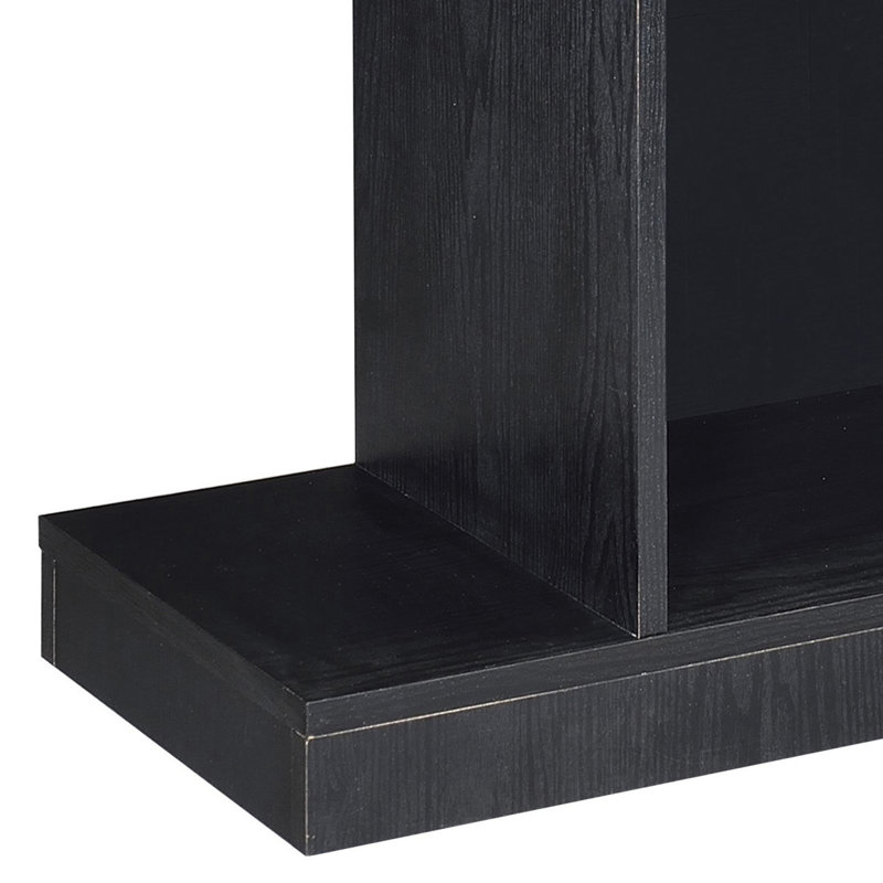 Table de canapé noire à 2 tablettes