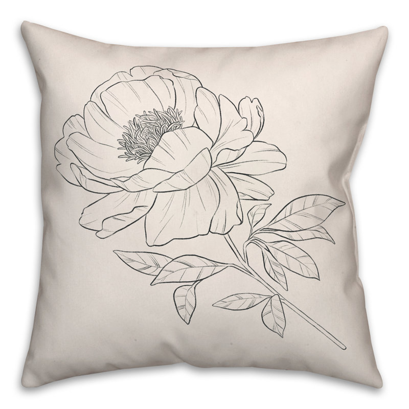 Housse et insert de coussin carré Poppy Floral II