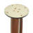 33.5" Contemporary 2 - Person Dining Table with Windmill Shape Wooden Pedestal Leg & Gold Base for Small Space-815892160