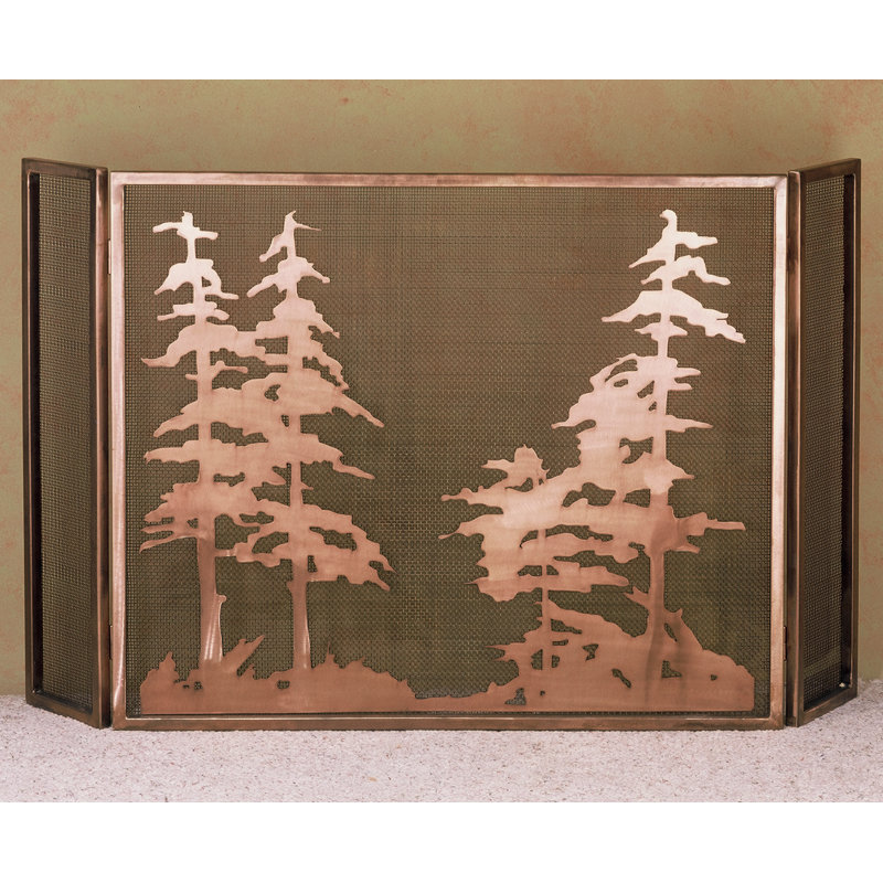 Tall 3 Panel Fireplace Screen