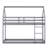 Twin Size Bunk House Shape Bed With Ladder, House Shape Low Bunk Bed With Safety Guardrail-107391822
