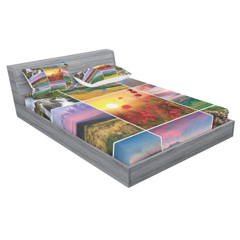 Microfiber Sheet Set, Full Sheet Set with Fitted Sheet