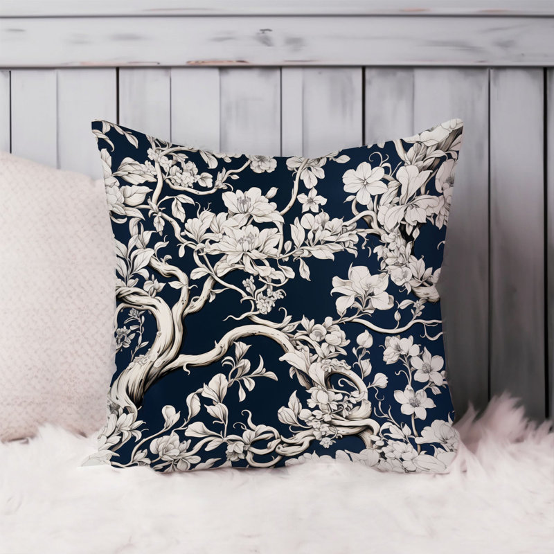 Botanical Chinoiserie Asian Pattern XI, 18"H x 18"W