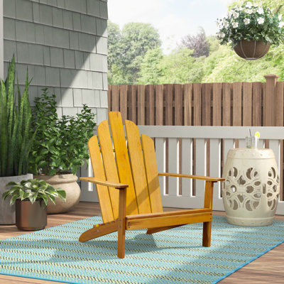 Chaise Adirondack en bois massif Ivania