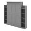 Lit escamotable double avec tablettes et DEL-1638913538