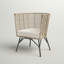 Fauteuil demi-tonneau en lin 30 po