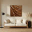 Art mural abstrait en métal brun 77-1612435207