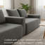 Canapé modulaire de 105,7 pouces avec fauteuil inclinable en forme de U et canapé rembourré à assise profonde