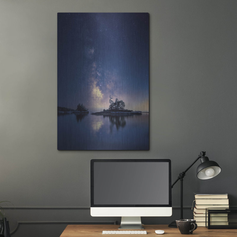 Mur de métal «Night Falls At Lookout Point» par Rick Berk, H 36 po x l 24 po