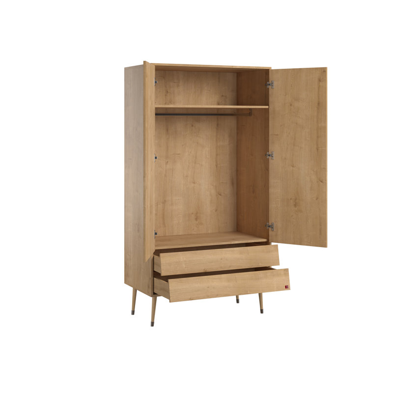 Jaquelin 2 Door Wardrobe, Oak