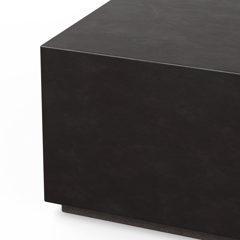 Quigley Block Coffee Table, Lava Brown