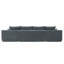 Canapé modulaire 126 po avec méridienne en forme de U, poches latérales et porte-gobelet 126 po, conception modulaire moderne, assise profonde, canapé rembourré, aucun assemblage requis-130837552