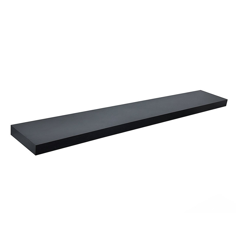 Bovina Floating Shelf, Black, 2" H x 60" W x 9.25" D