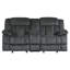 Causeuse inclinable en microfibre texturée, assise confortable avec fonction d'inclinaison en douceur