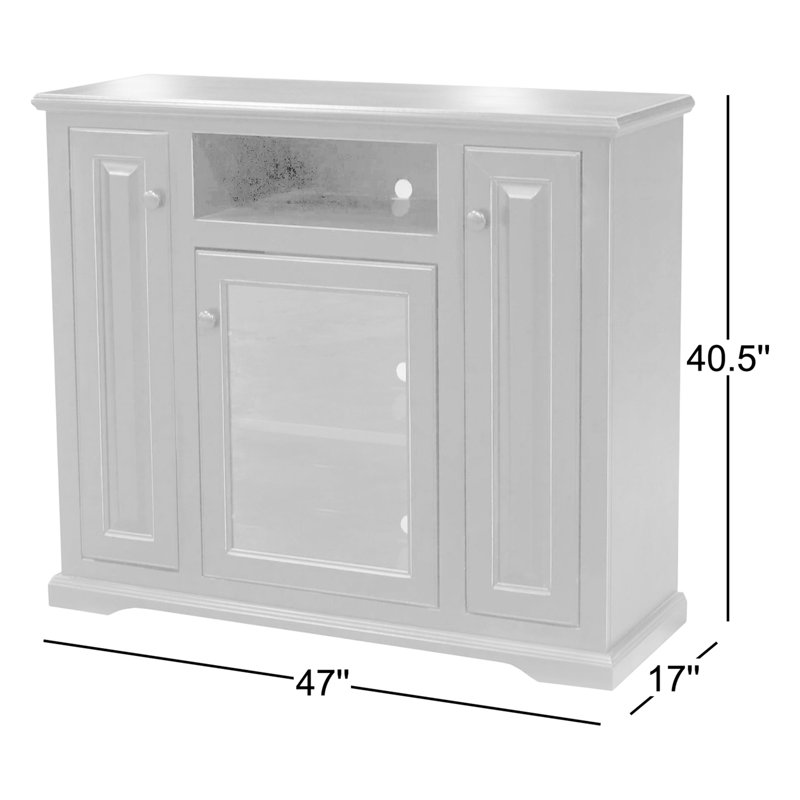 Wentzel Unfinished TV Stand for TVs up to 50", Antique Black