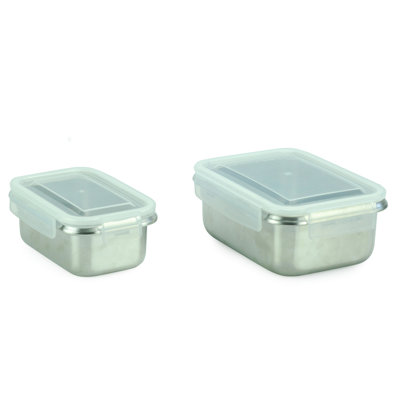 Food Storage - Set of 2 Containers and 2 Lids