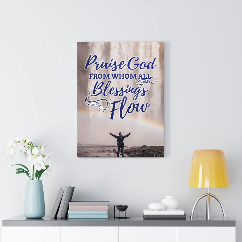 Blessings Flow - Wrapped Canvas Print, 61cm H x 46cm W