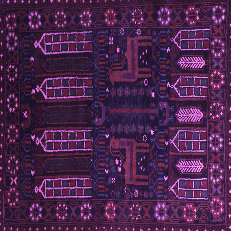 Tapis mauve Traditional 2480, Carré 5 pi