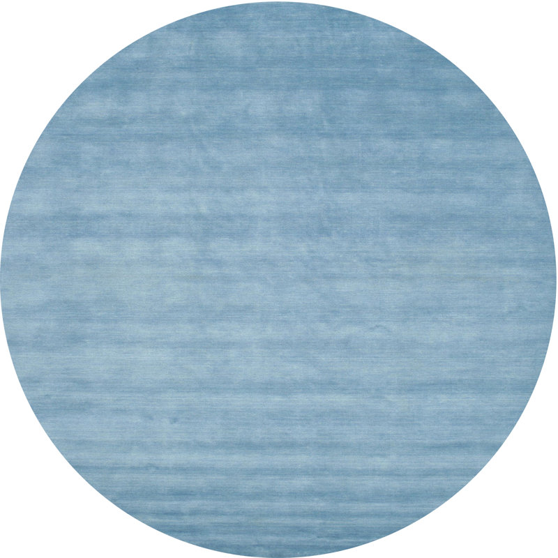 Tapis contemporain bleu, Rond 4 pi