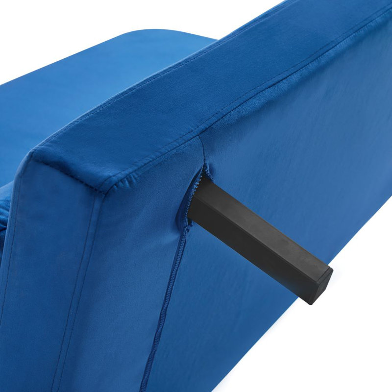 Donlon 2 Seater Velvet Sofa Bed, Blue