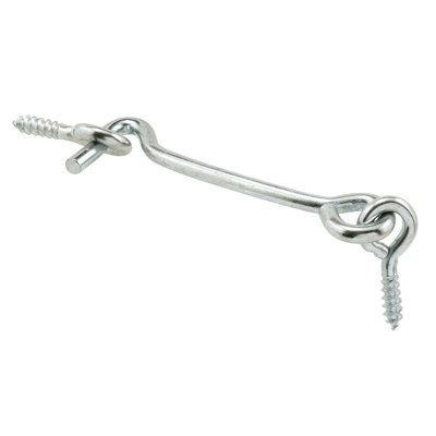 Prime-Line Hook and Eye Latch, Steel Construction, Zinc Plated, 2-1/2 in. Reach