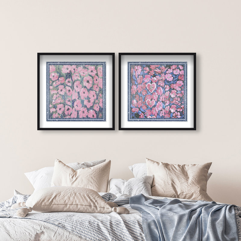Forever Blooming Set Set by Oliver Gal, 63"H x 63"W, Black Shadowbox