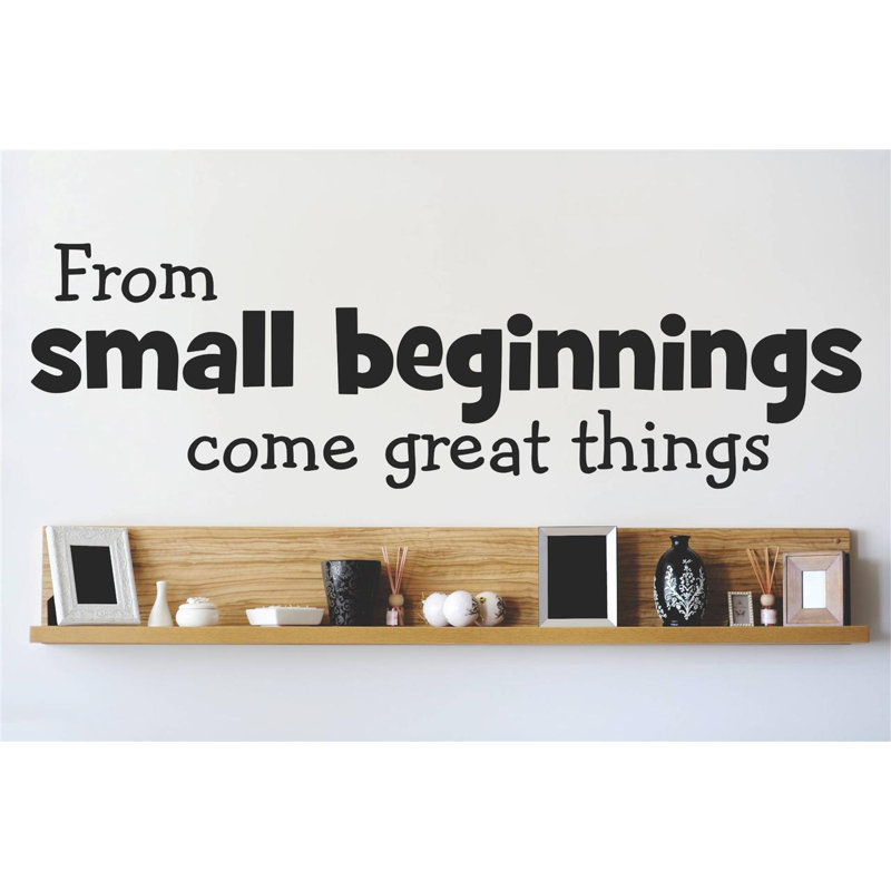 Text & Numbers Wall Decal, Black, 6" H x 30" W x 0.16" D