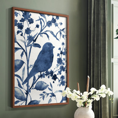 Bluebird Silhouette I, reproduction encadrée - bois massif