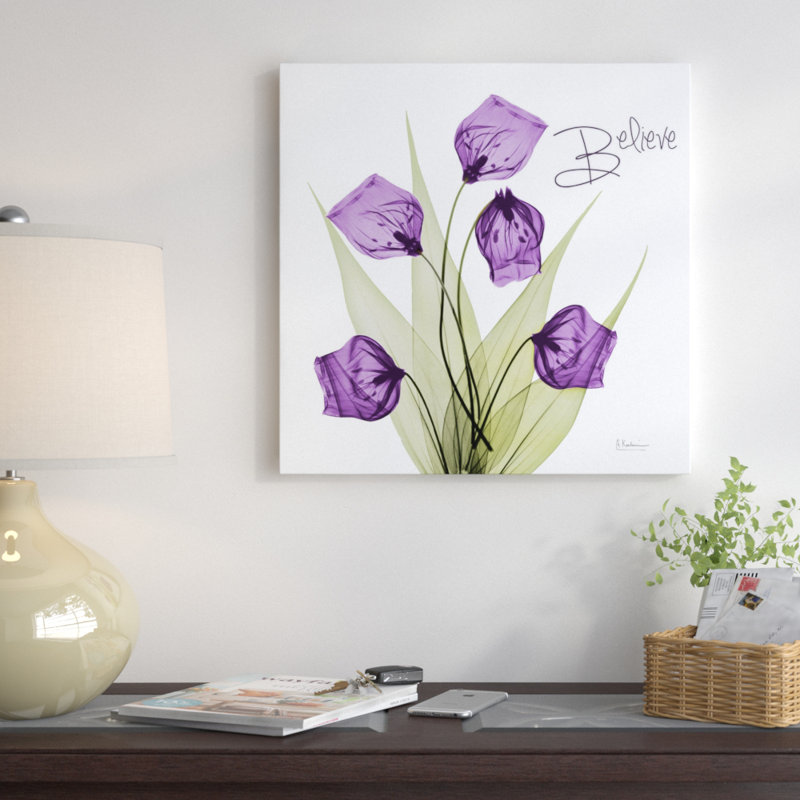 Believe Sandersonia_H34 - Wrapped Canvas Print, 30cm H x 30cm W