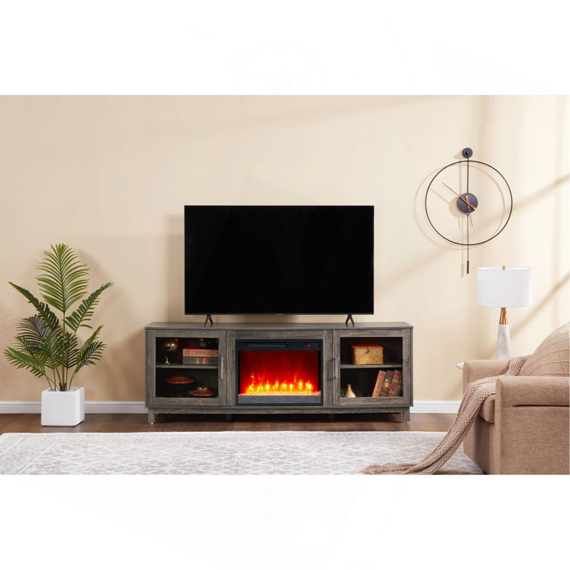 Console 70 po avec foyer et chauffage Summit