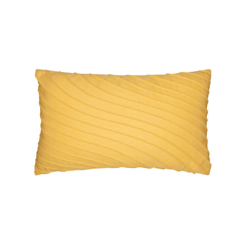 Tidal Lumbar Outdoor Rectangular Sunbrella® Pillow Cover & Insert, Buttercup