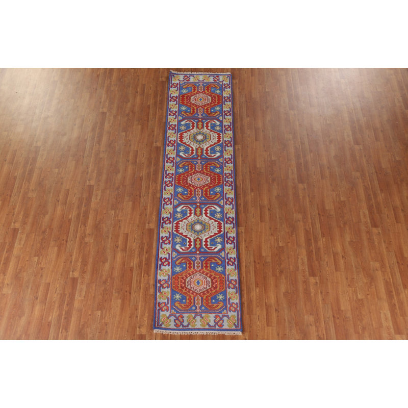 Tapis de couloir indien bleu 3 x 3