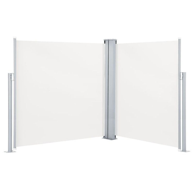 Auvent de patio rétractable en polyester l 240 po x P 240 po, Crème