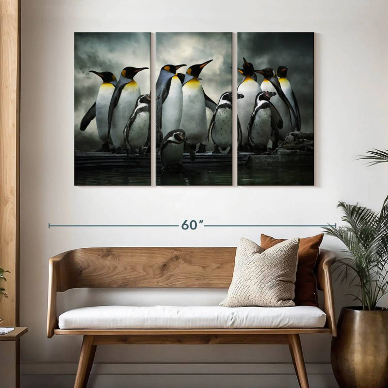 Penguin Huddle, 32" H x 50" W