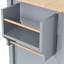 Chariot pour îlot de cuisine avec plateau en bois massif et roues verrouillables, largeur de 54,3 pouces, armoire à 4 portes et deux tiroirs, support à épices, porte-serviettes-881080138