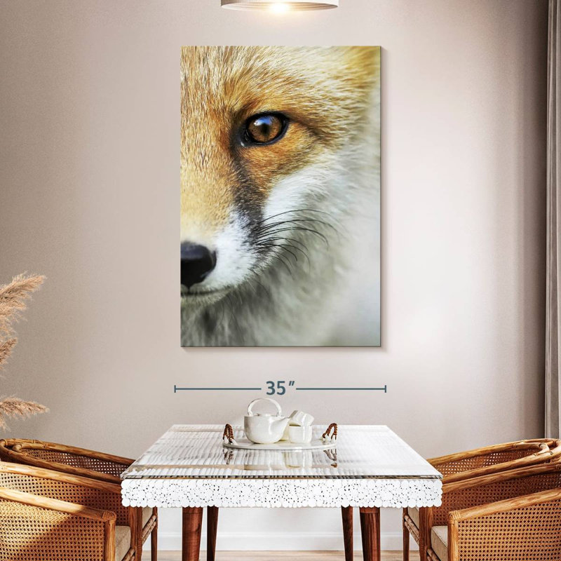 Le regard d'un renard, H 51 po x l 34 po