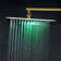 Trialo Solid Brass Color Changing LED Rain Shower Head with Adjustable Jets