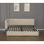 Structure de lit simple, lit tapissier avec 2 tiroirs de rangement, conception à DEL et USB, aucun sommier nécessaire, beige-376166466