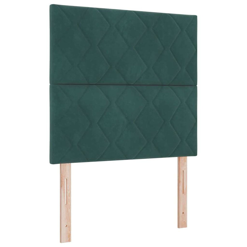 Fabric Headboard Geometric With Headboard Fabric, Single, Dark Green