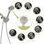 Système de douche multi fonctions avec pomme de douche à effet pluie 4,7 po, douche à main à 8 fonctions, nickel brossé-126231961