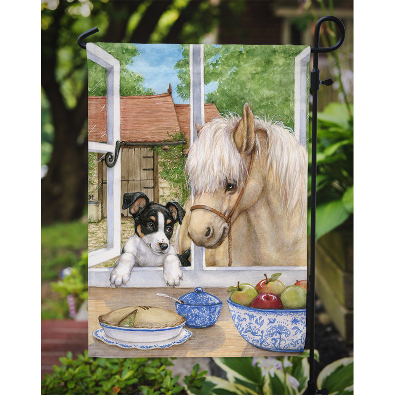 Drapeau de jardin Jack Russel, H 15 po x l 11 po