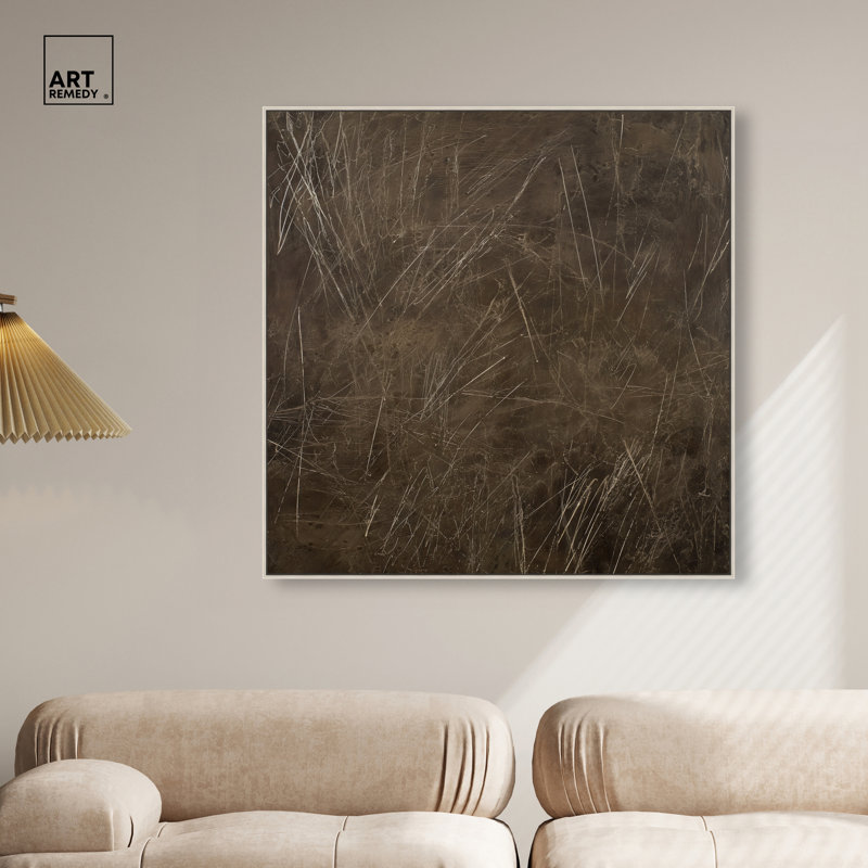 Impression sur toile Brown Scuff II par Art Remedy, tendue avec châssis, 12 x 12, 12"H x 12"W, Gallery Wrapped